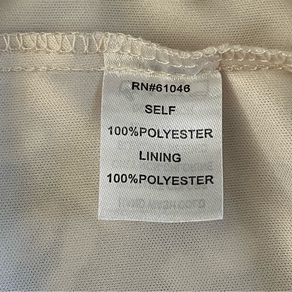 Vanity Cream Lace Shift Dress Size M - Picture 8 of 9